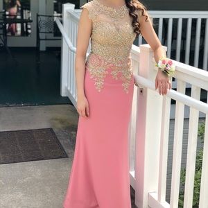 Pink size 2 prom dress made by ABBY PARIS